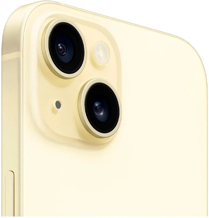 Смартфон Apple iPhone 15, Dual eSIM, 128 ГБ, желтый