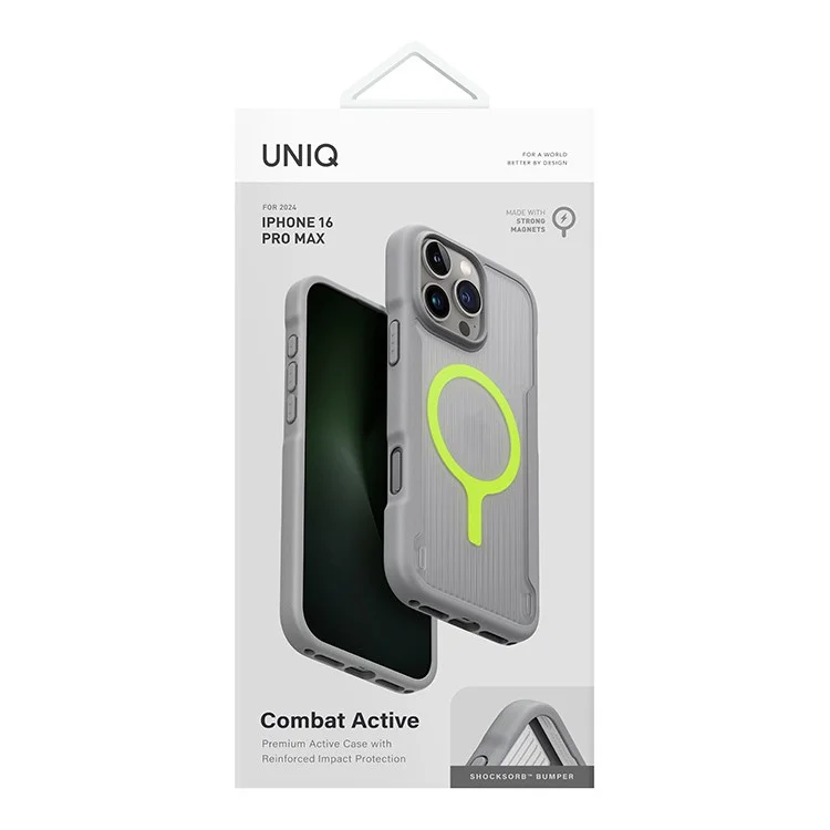 Чехол Uniq Combat LifePro Active для iPhone 16 Pro Max Каменный серый (MagSafe) Чехол Uniq Combat LifePro Active для iPhone 16 Pro Max Каменный серый (MagSafe)