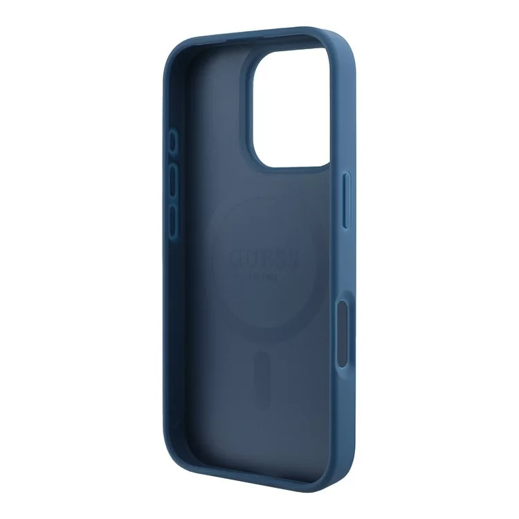Чехол Guess PU 4G Stripes Hard Blue (MagSafe) для iPhone 16 Pro Чехол Guess PU 4G Stripes Hard Blue (MagSafe) для iPhone 16 Pro