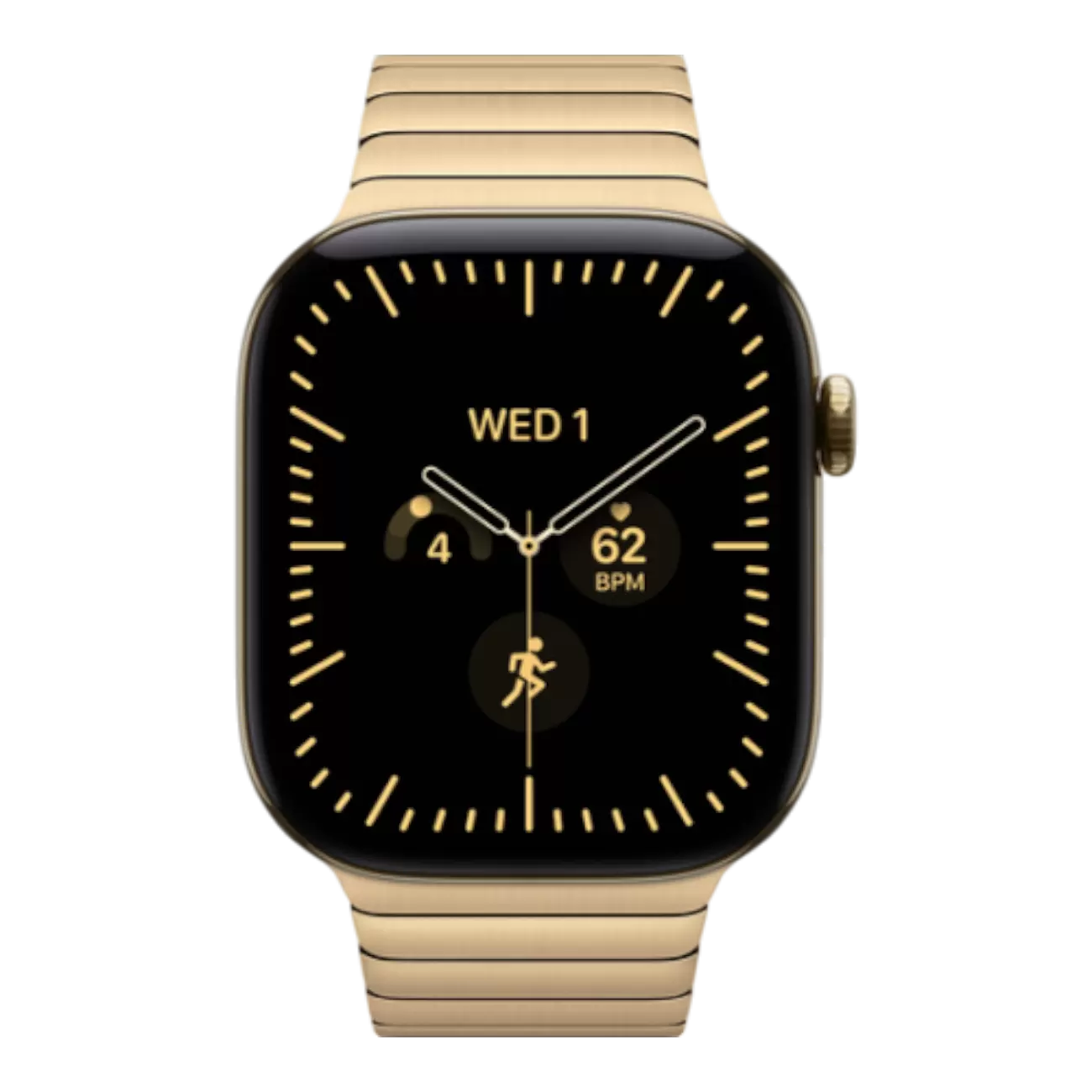Умные часы Apple Watch Series 12 Titanium Radiant Gold, 46мм, Titanium Link Bracelet