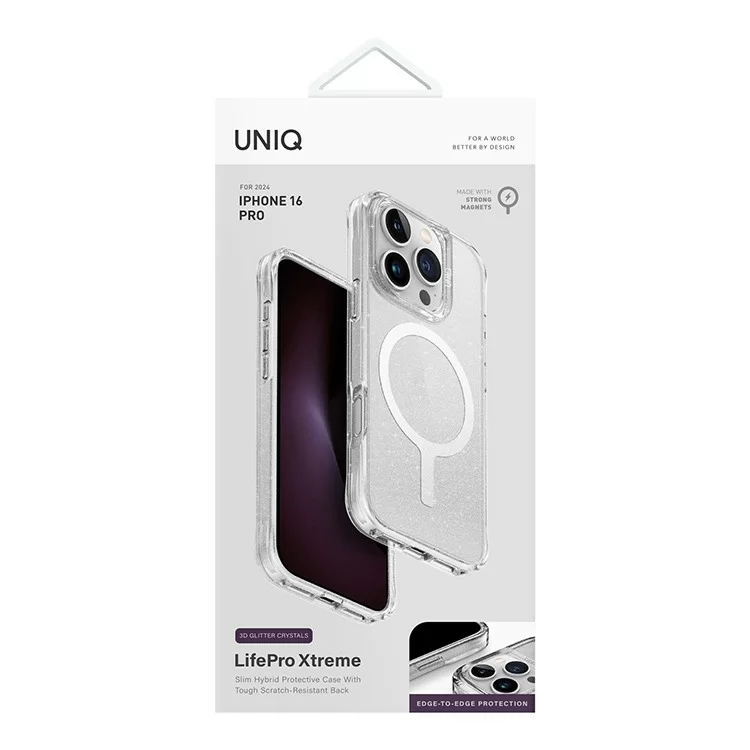 Чехол Uniq LifePro Xtreme Tinsel для iPhone 16 Pro Серебристый блеск (MagSafe) Чехол Uniq LifePro Xtreme Tinsel для iPhone 16 Pro Серебристый блеск (MagSafe)