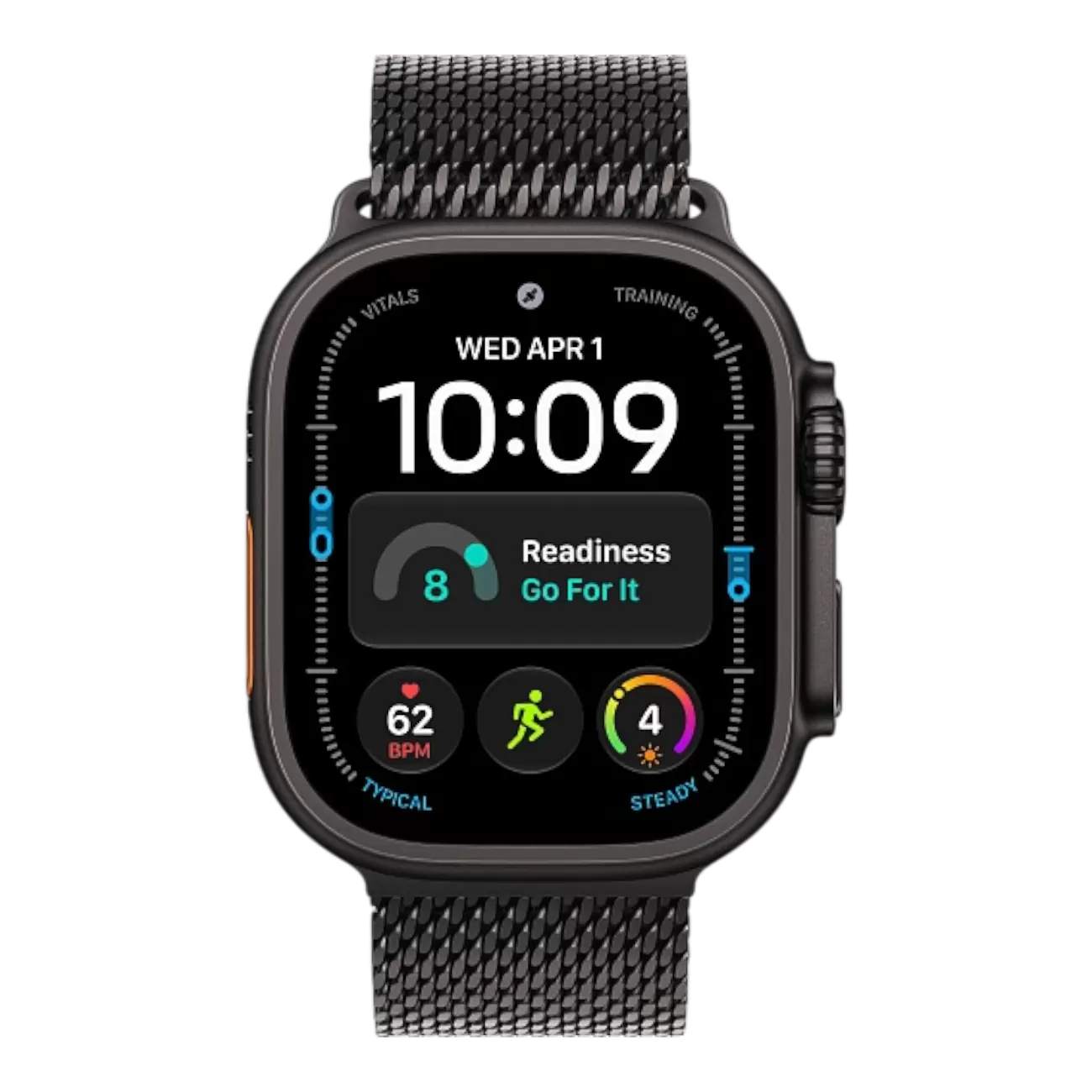 Умные часы Apple Watch Ultra 4 2026 Black Titanium, 49мм, Titanium Milanese Loop