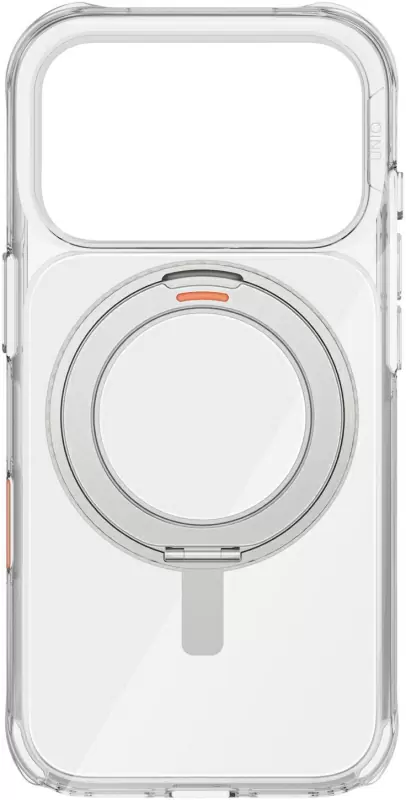 Чехол Uniq Swivix с поворотной подставкой 360° для Apple iPhone 17 Pro, Lucent Clear (прозрачный), MagSafe Чехол Uniq Swivix с поворотной подставкой 360° для Apple iPhone 17 Pro, Lucent Clear (прозрачный), MagSafe