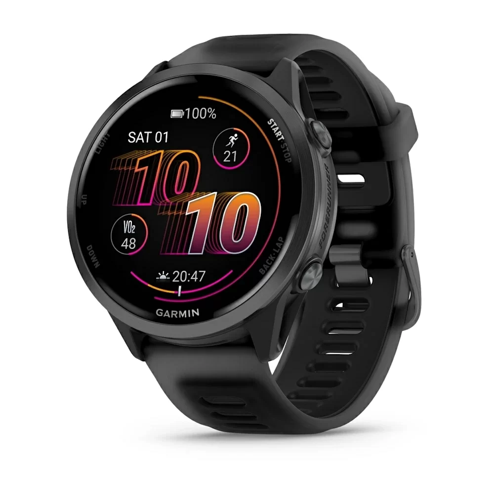 Спортивные часы Garmin Forerunner 570, 47 мм, Slate Gray Aluminum Translucent Black / Black (Черный)