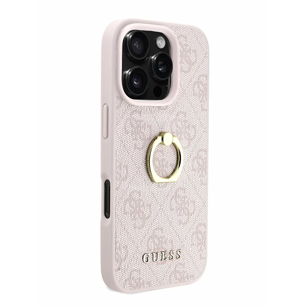 Чехол Guess PU 4G + Ring Hard Pink для iPhone 16 Pro Чехол Guess PU 4G + Ring Hard Pink для iPhone 16 Pro