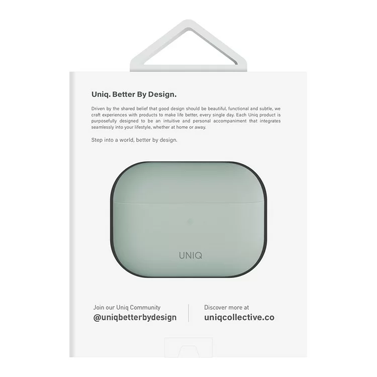 Чехол Uniq LINO Liquid Silicone для AirPods Pro 2 Зелёный