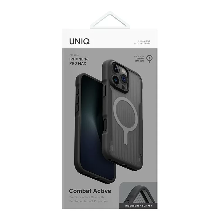 Чехол Uniq Combat Life для iPhone 16 Pro Max Чёрный (MagSafe) Чехол Uniq Combat Life для iPhone 16 Pro Max Чёрный (MagSafe)