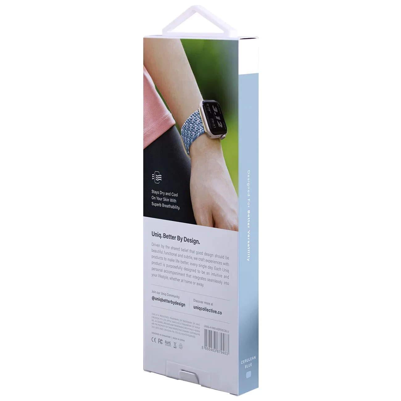 Ремешок Uniq Aspen Braided Cerulean Blue для Apple Watch 38/40/41 мм
