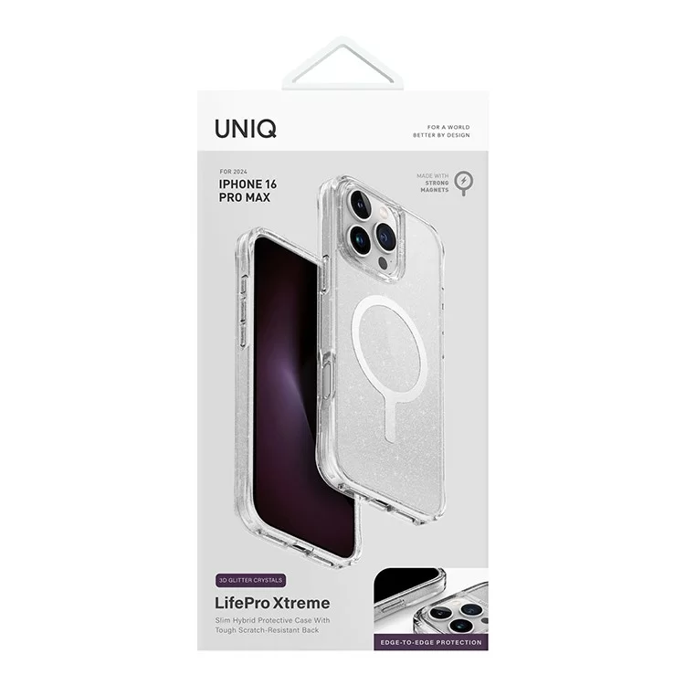 Чехол Uniq LifePro Xtreme Tinsel для iPhone 16 Pro Max Серебристый блеск (MagSafe) Чехол Uniq LifePro Xtreme Tinsel для iPhone 16 Pro Max Серебристый блеск (MagSafe)