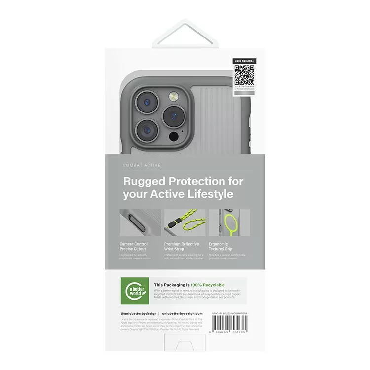 Чехол Uniq Combat LifePro Active для iPhone 16 Pro Max Каменный серый (MagSafe) Чехол Uniq Combat LifePro Active для iPhone 16 Pro Max Каменный серый (MagSafe)