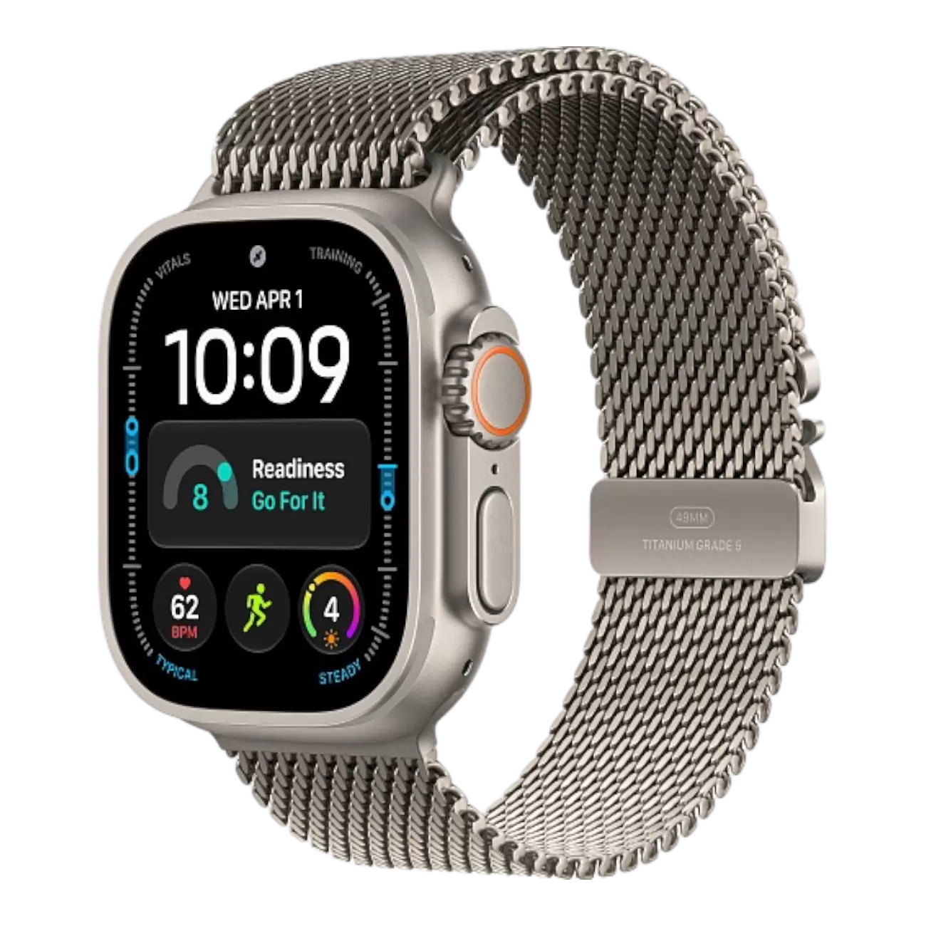 Умные часы Apple Watch Ultra 4 2026 Natural Titanium, 49мм, Titanium Milanese Loop