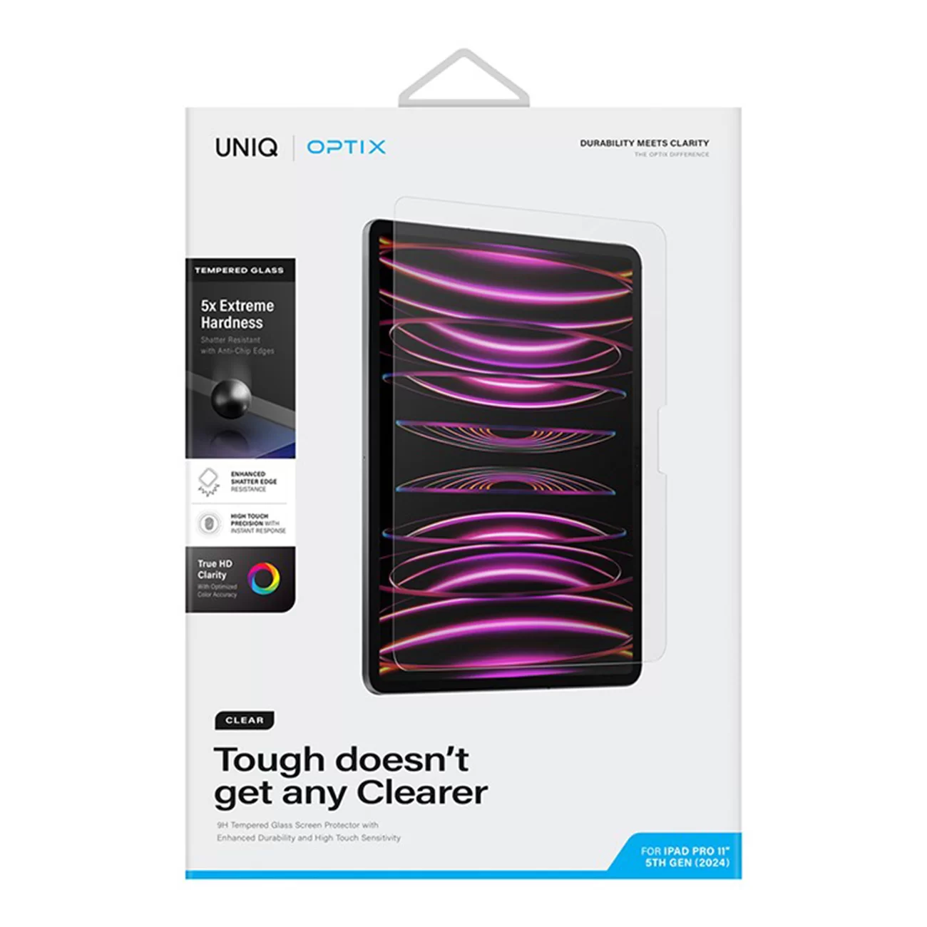 Стекло защитное Uniq для iPad Pro 11 (2024/2025) OPTIX Clear (+installer)