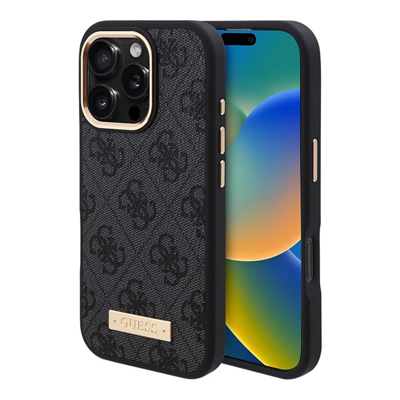 Чехол Guess PU 4G with Round Patch Metal Logo Hard Black (MagSafe) для iPhone 16 Pro Max Чехол Guess PU 4G with Round Patch Metal Logo Hard Black (MagSafe) для iPhone 16 Pro Max