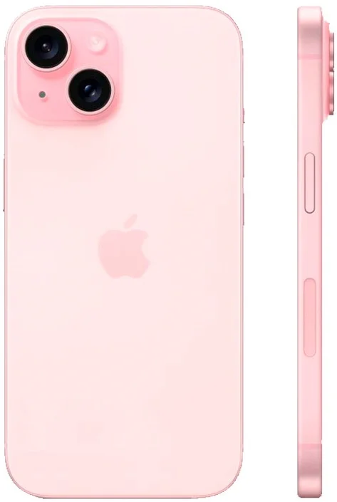 Смартфон Apple iPhone 15, Dual: nano SIM + eSIM, 256 ГБ, розовый