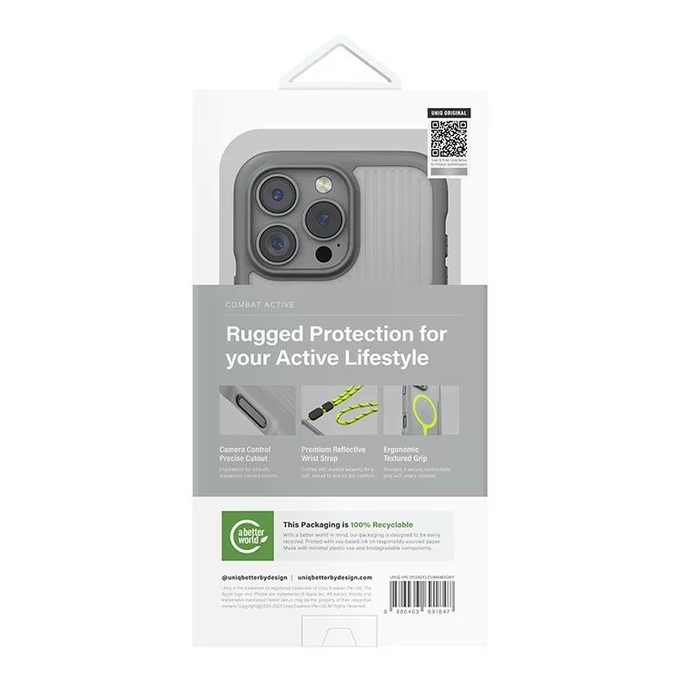 Чехол Uniq Combat LifePro Active для iPhone 16 Pro Каменный серый (MagSafe) Чехол Uniq Combat LifePro Active для iPhone 16 Pro Каменный серый (MagSafe)