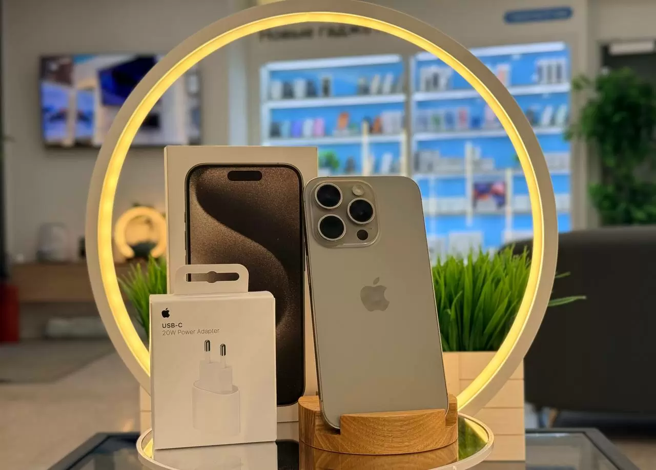 Смартфон Apple iPhone 15 Pro, Натуральный титан, 128 ГБ / 0860*