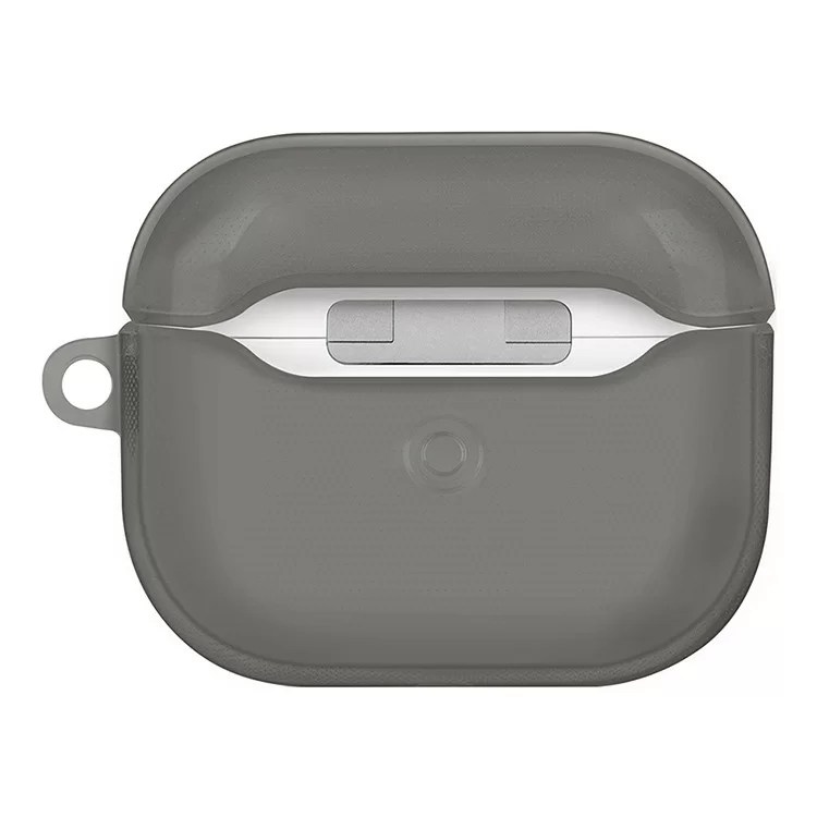 Чехол Uniq Glase TPU с карабином для AirPods 3 Дымчато-серый Чехол Uniq Glase TPU с карабином для AirPods 3 Дымчато-серый