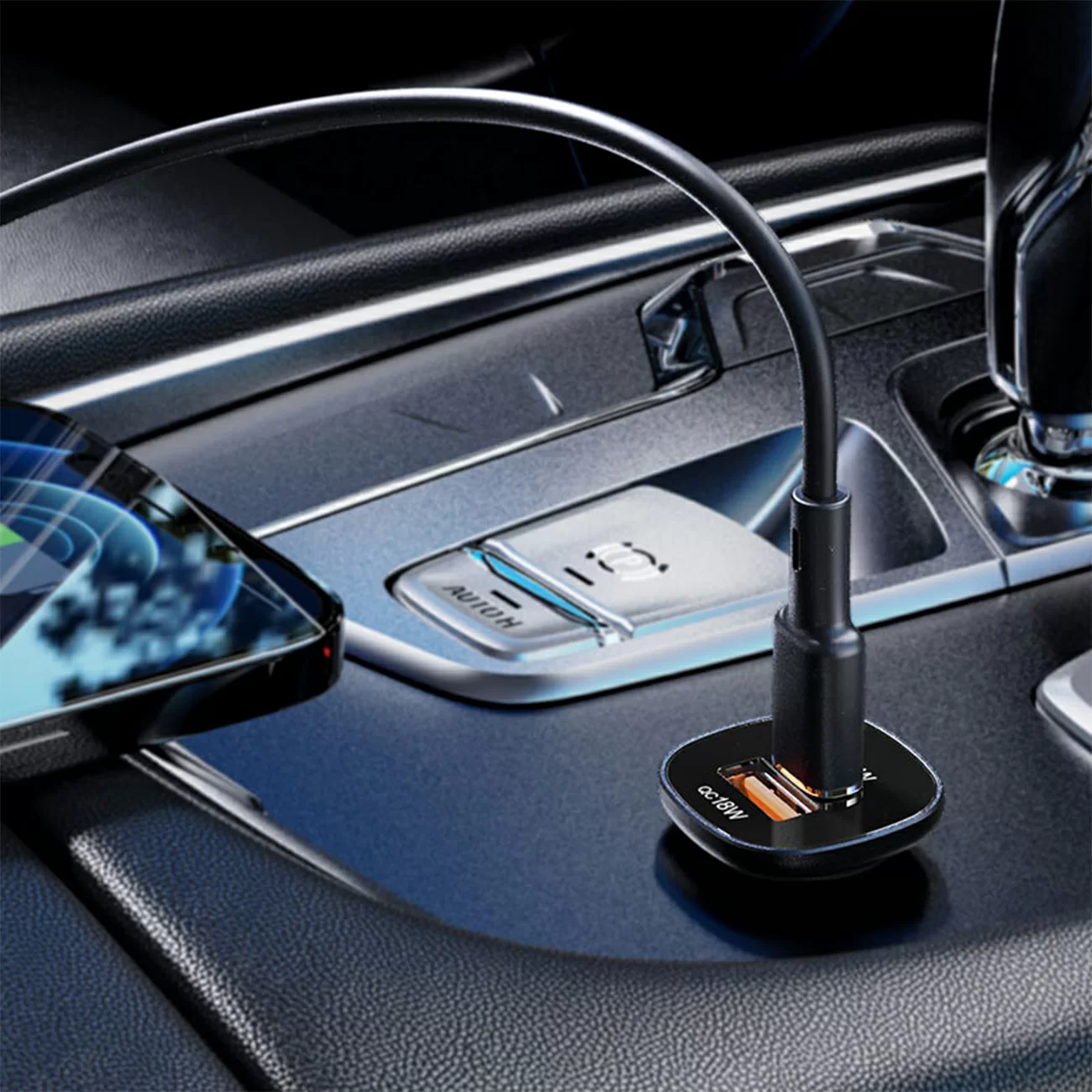 Автомобильное зарядное устройство AceFast Type-C + USB 38 Вт B1 Автомобильное зарядное устройство AceFast Type-C + USB 38 Вт B1