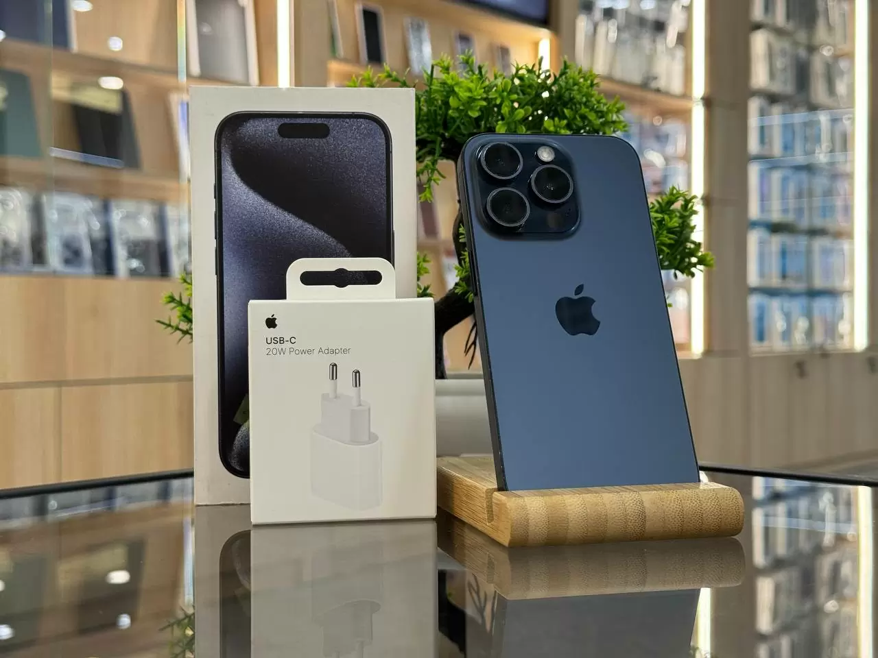 Смартфон Apple iPhone 15 Pro, Синий титан, 128 ГБ / 2984*