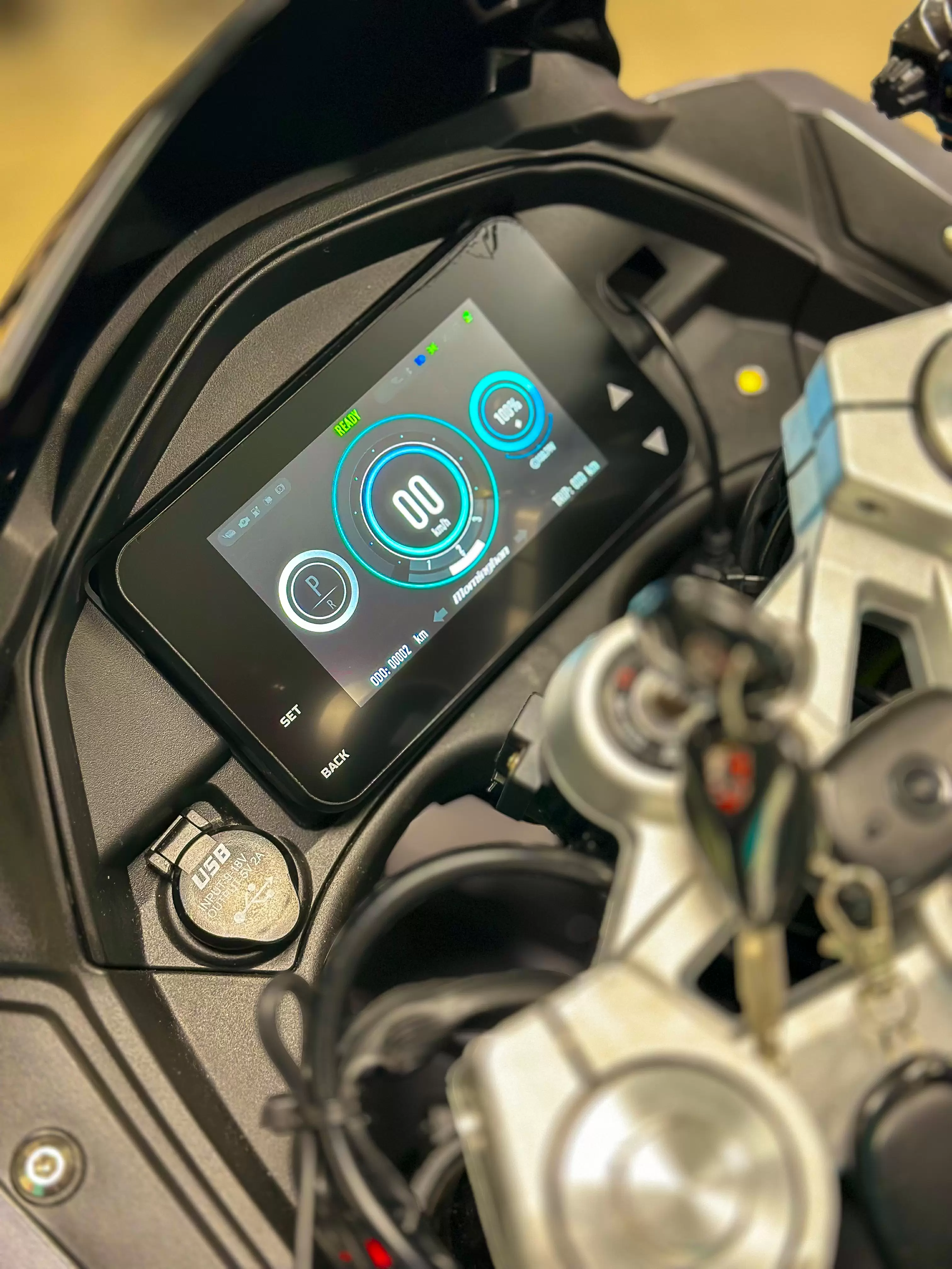 Электромотоцикл Ducati Panigale (серый)