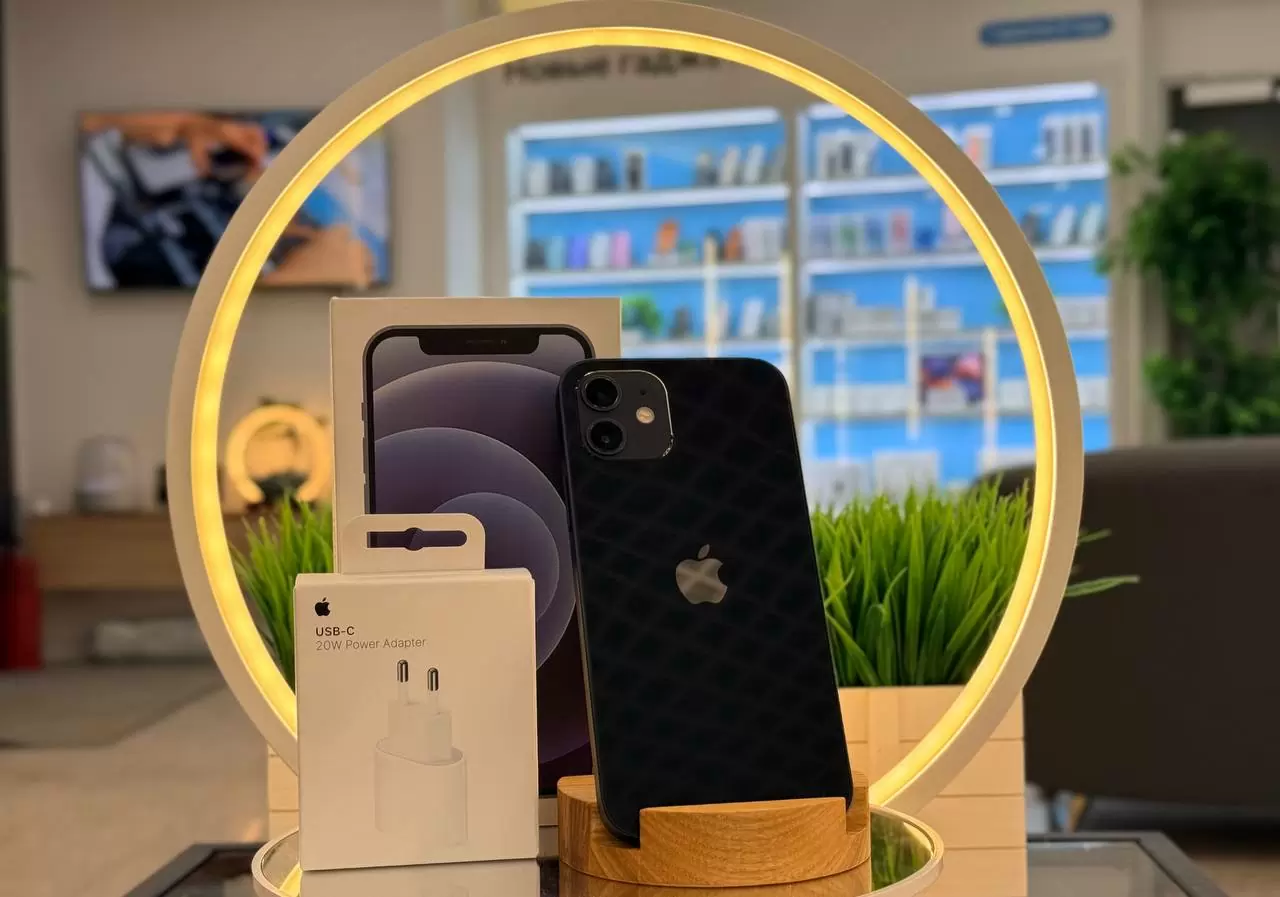 Смартфон Apple iPhone 12 (2SIM), Чёрный, 256 ГБ / 6689*