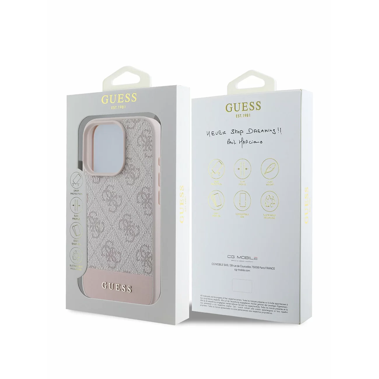 Чехол Guess PU 4G Bottom Stripe Metal Logo Hard Pink для iPhone 16 Чехол Guess PU 4G Bottom Stripe Metal Logo Hard Pink для iPhone 16