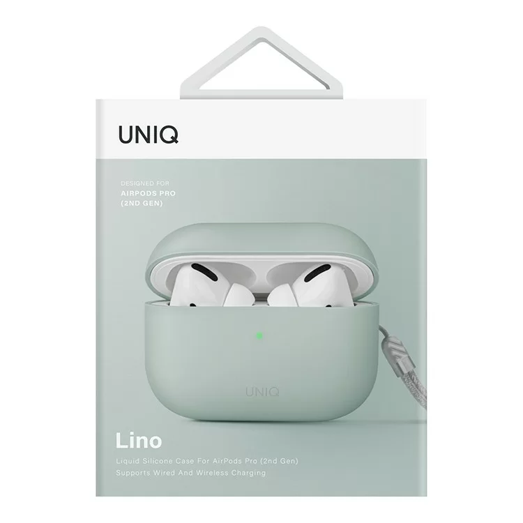 Чехол Uniq LINO Liquid Silicone для AirPods Pro 2 Зелёный