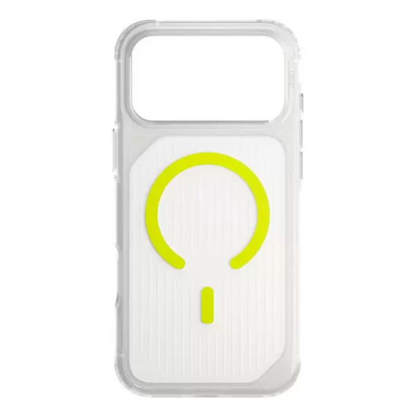 Чехол Uniq Combat Active для Apple iPhone 17 Pro, Frost Clear/Lume-Lime (матовый прозрачный/лаймовый), MagSafe Чехол Uniq Combat Active для Apple iPhone 17 Pro, Frost Clear/Lume-Lime (матовый прозрачный/лаймовый), MagSafe