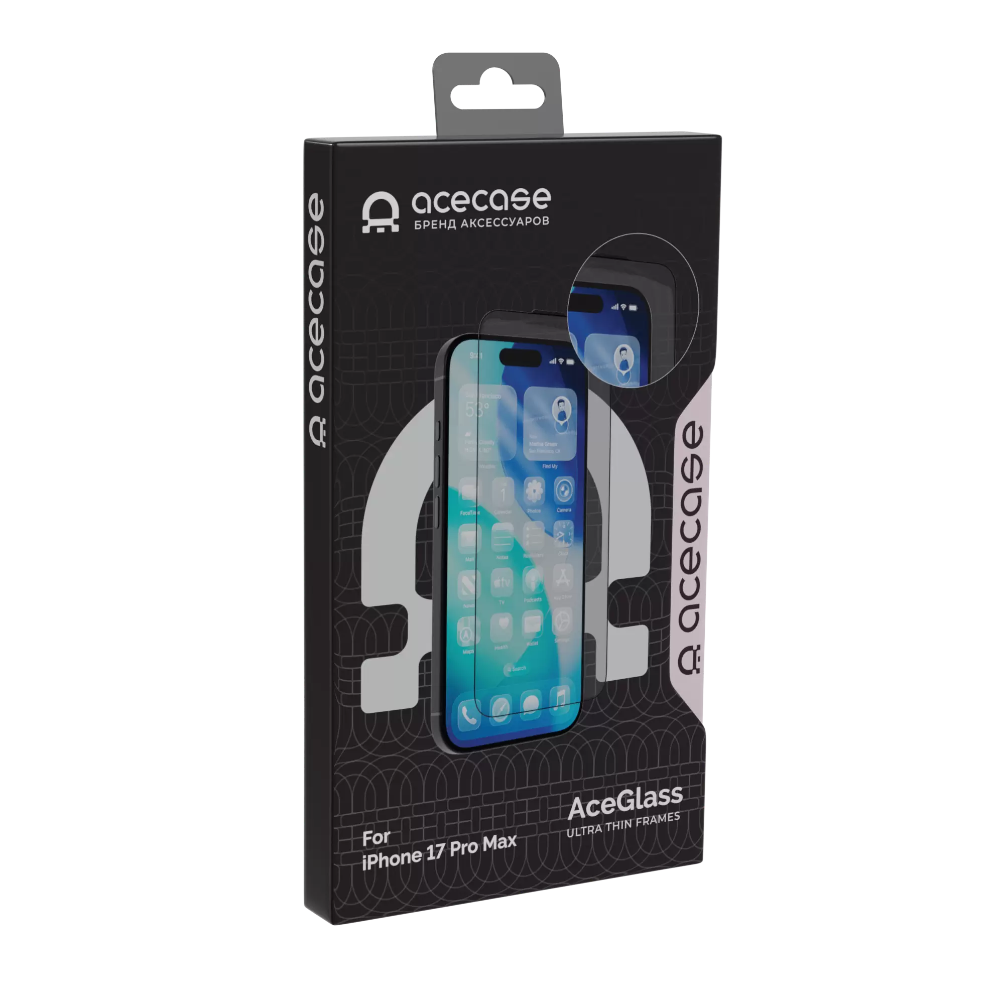 Защитное стекло матовое AceCase AceGlass Matte для Apple iPhone 17 Pro Max
