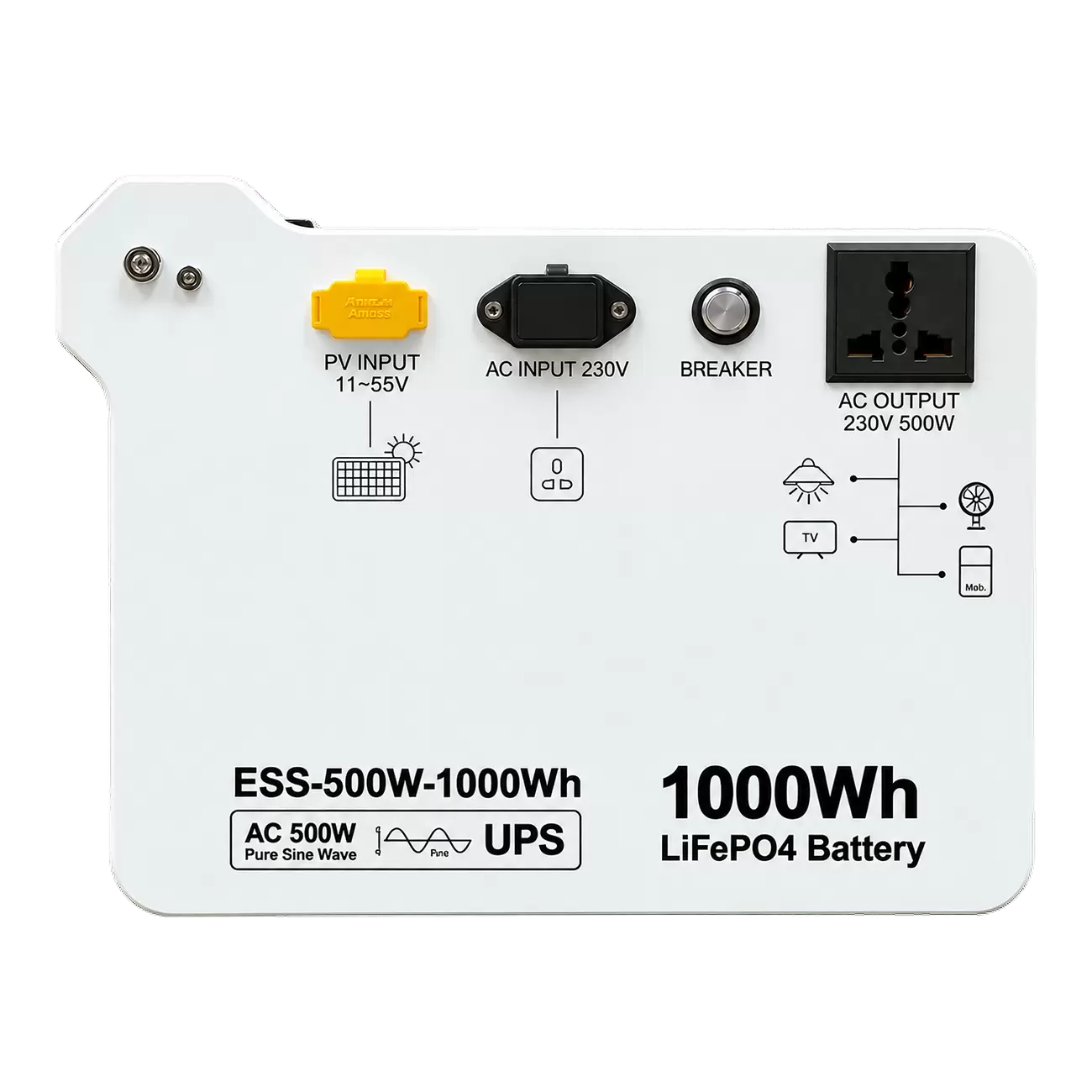 Портативная зарядная станция JQB Power, 500 Вт / 1000 Вт·ч