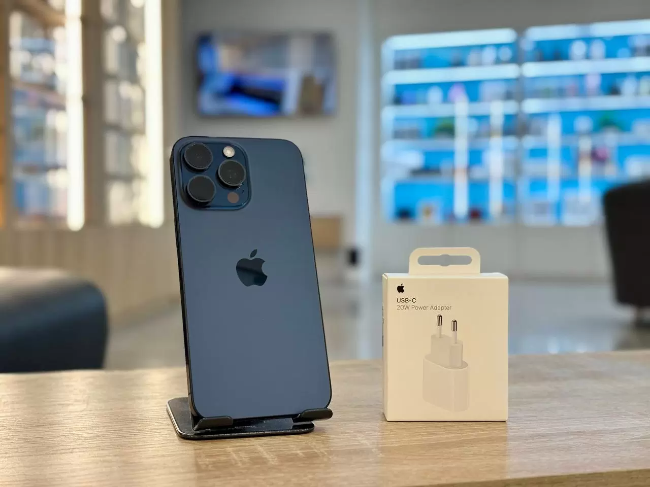 Смартфон Apple iPhone 15 Pro Max, Синий титан, 256 ГБ / 0258*