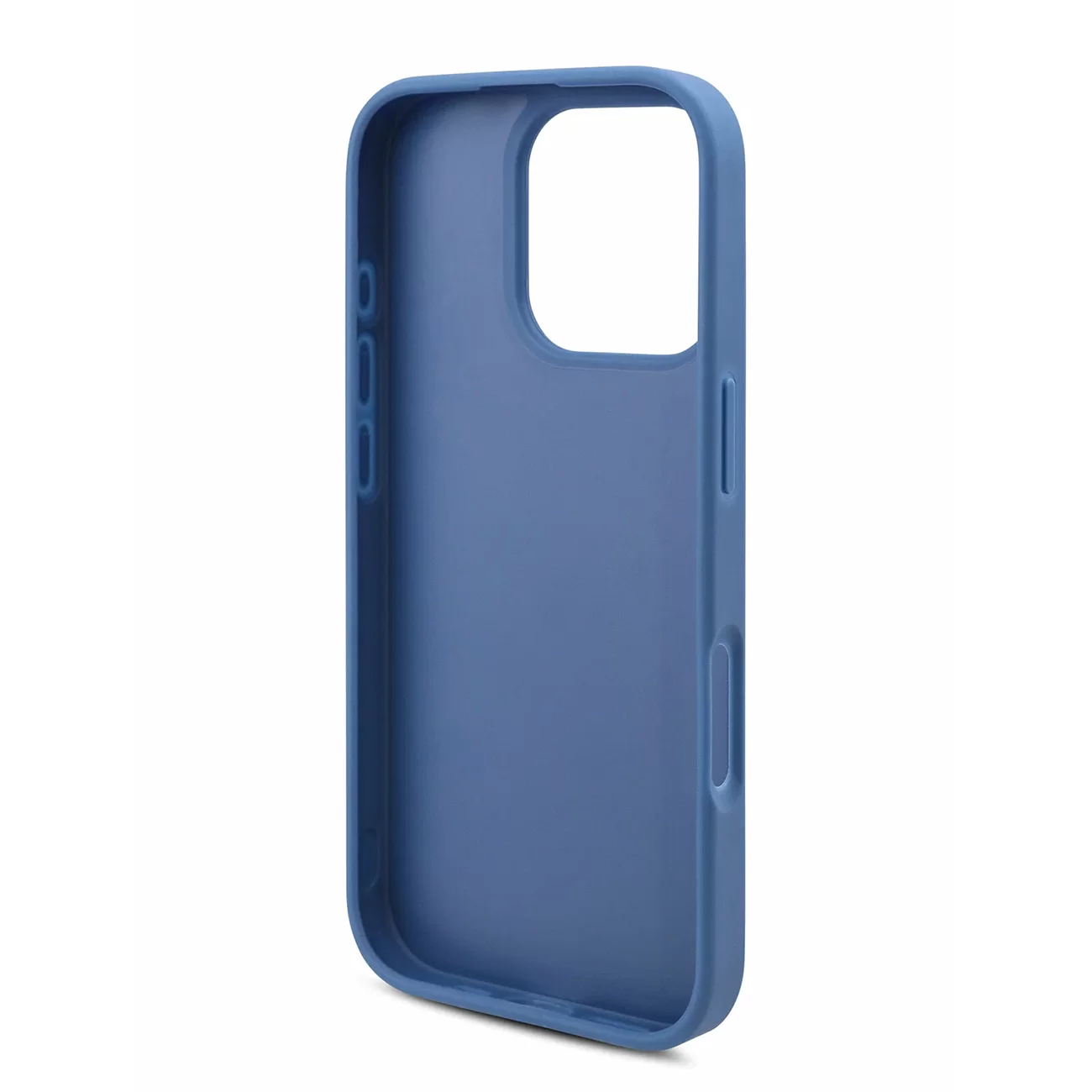 Чехол Guess PU 4G Bottom Stripe Metal Logo Hard Blue для iPhone 16 Pro