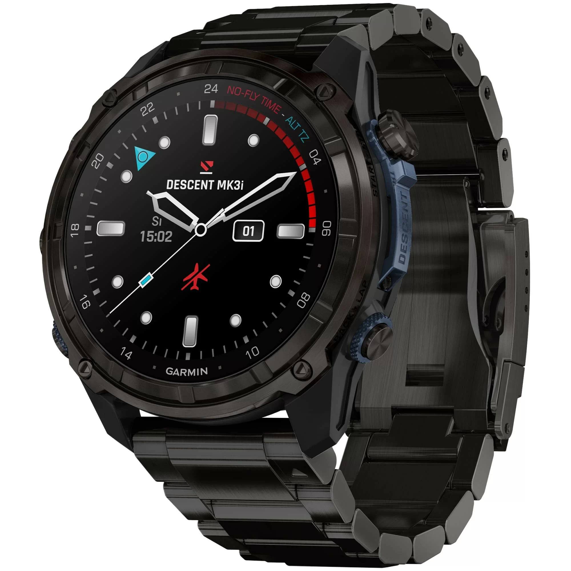 Дайвинг-компьютер Garmin Descent Mk3i, 51 мм (Carbon Gray DLC Titanium / титановый корпус, цвет графит, DLC Titanium Band / титановый браслет)