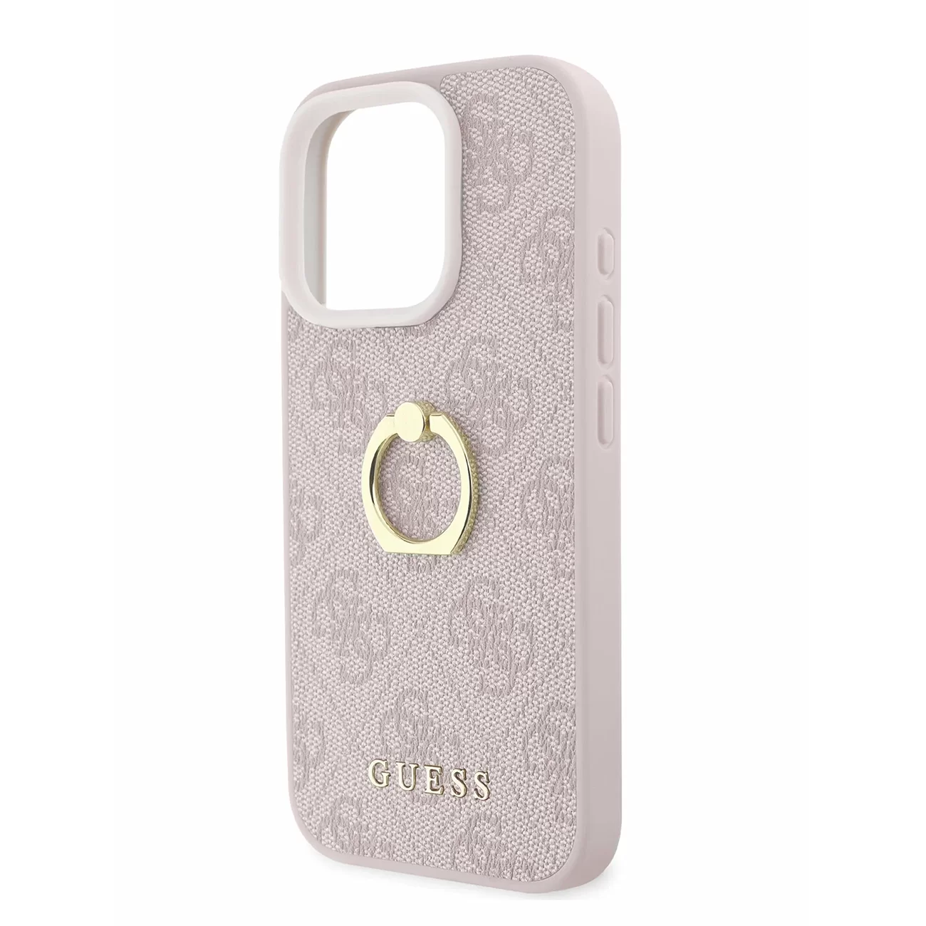 Чехол Guess PU 4G + Ring Hard Pink для iPhone 16 Pro Чехол Guess PU 4G + Ring Hard Pink для iPhone 16 Pro
