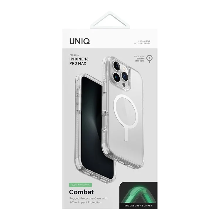 Чехол Uniq Combat LifePro Active для iPhone 16 Pro Max Белый светящийся (MagSafe) Чехол Uniq Combat LifePro Active для iPhone 16 Pro Max Белый светящийся (MagSafe)