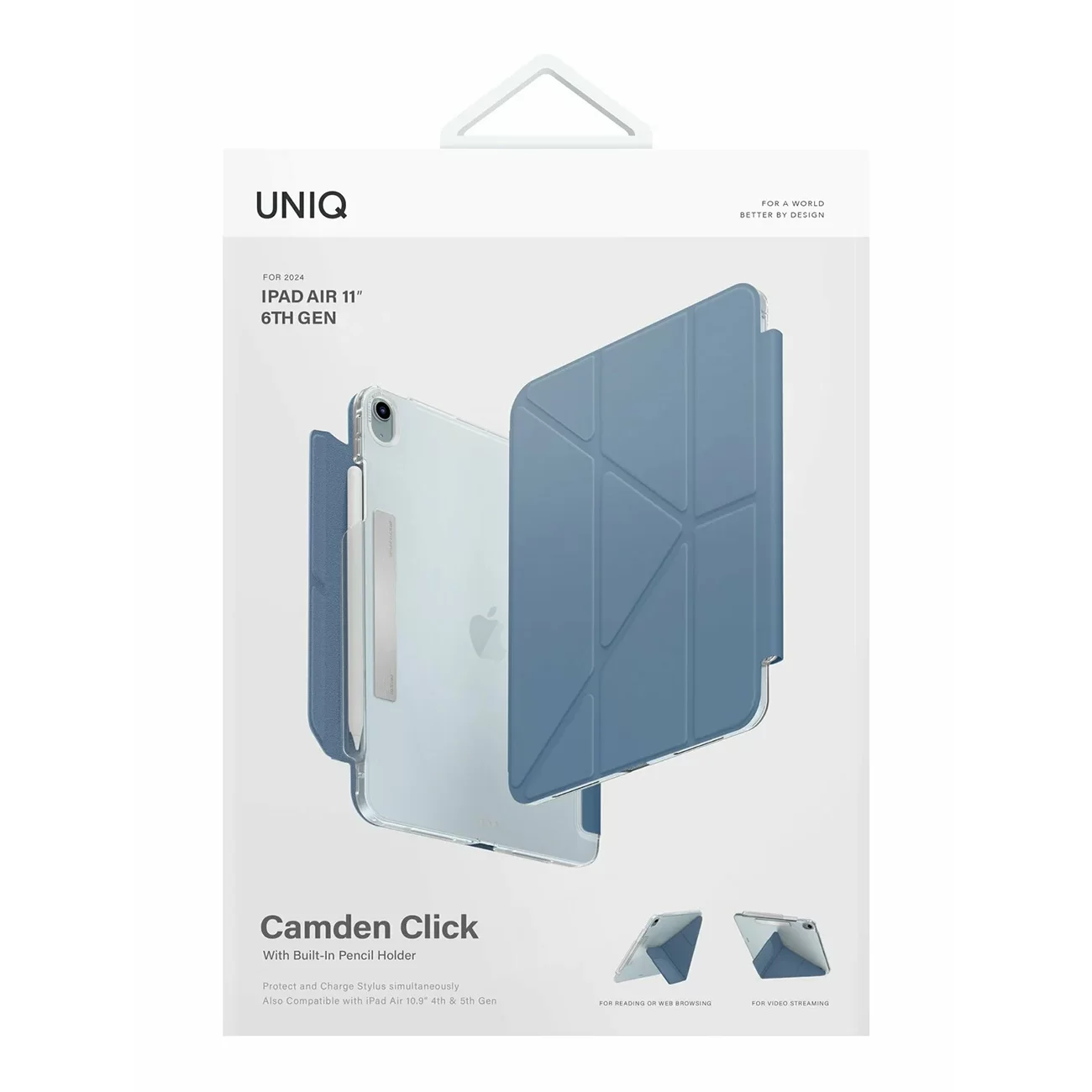 Чехол Uniq для iPad Air 11 (2024/2025) / Air 10.9 (2020/2022) Moven Stone Blue Чехол Uniq для iPad Air 11 (2024/2025) / Air 10.9 (2020/2022) Moven Stone Blue