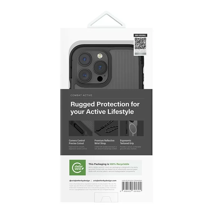 Чехол Uniq Combat Life для iPhone 16 Pro Max Чёрный (MagSafe) Чехол Uniq Combat Life для iPhone 16 Pro Max Чёрный (MagSafe)