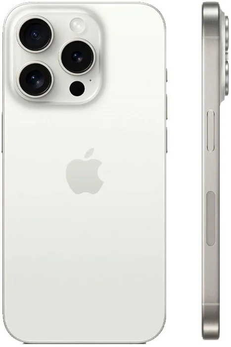 Смартфон Apple iPhone 15 Pro, Dual: nano SIM + eSIM, 128 ГБ, белый титан
