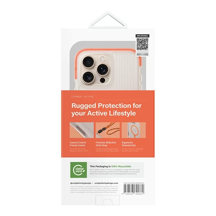 Чехол Uniq Combat LifePro Active для iPhone 16 Pro Вольт-оранжевый (MagSafe) Чехол Uniq Combat LifePro Active для iPhone 16 Pro Вольт-оранжевый (MagSafe)