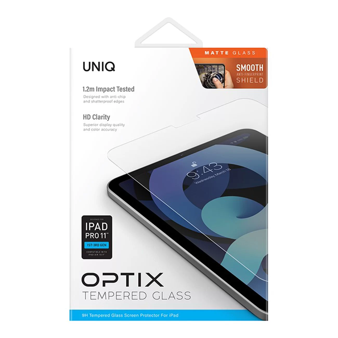 Стекло защитное Uniq для iPad Pro 12.9 (2018/2021/2022) OPTIX Clear