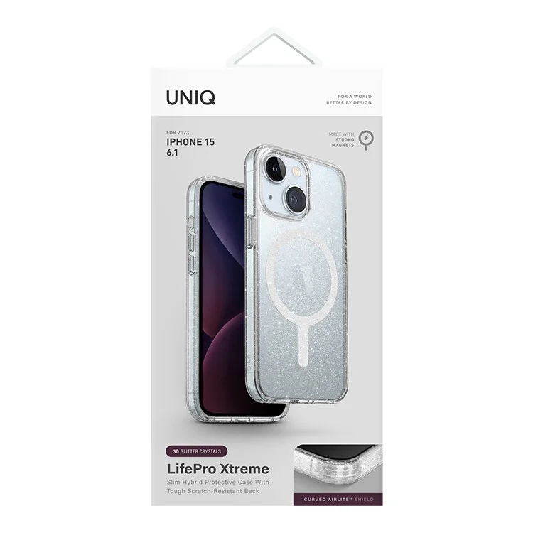 Чехол Uniq LifePro Xtreme Tinsel для iPhone 15 Pro Max Серебристый блеск (MagSafe) Чехол Uniq LifePro Xtreme Tinsel для iPhone 15 Pro Max Серебристый блеск (MagSafe)