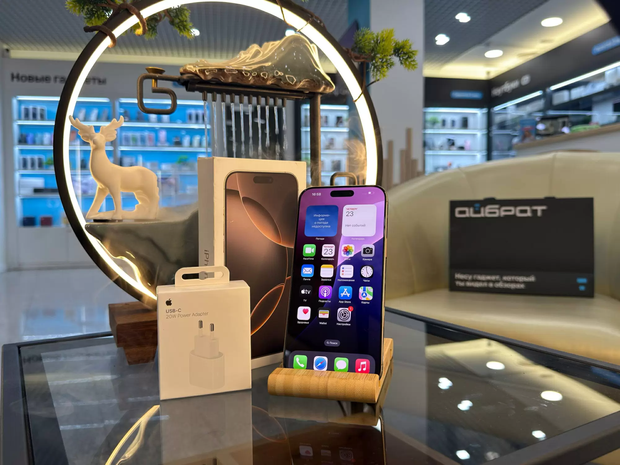 Смартфон Apple iPhone 16 Pro, Пустынный титан, 256 ГБ / 1058*