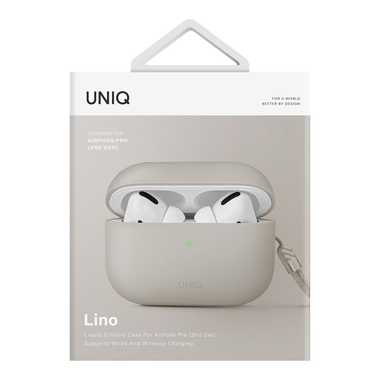 Чехол Uniq LINO Liquid Silicone для AirPods Pro 2 Бежевый