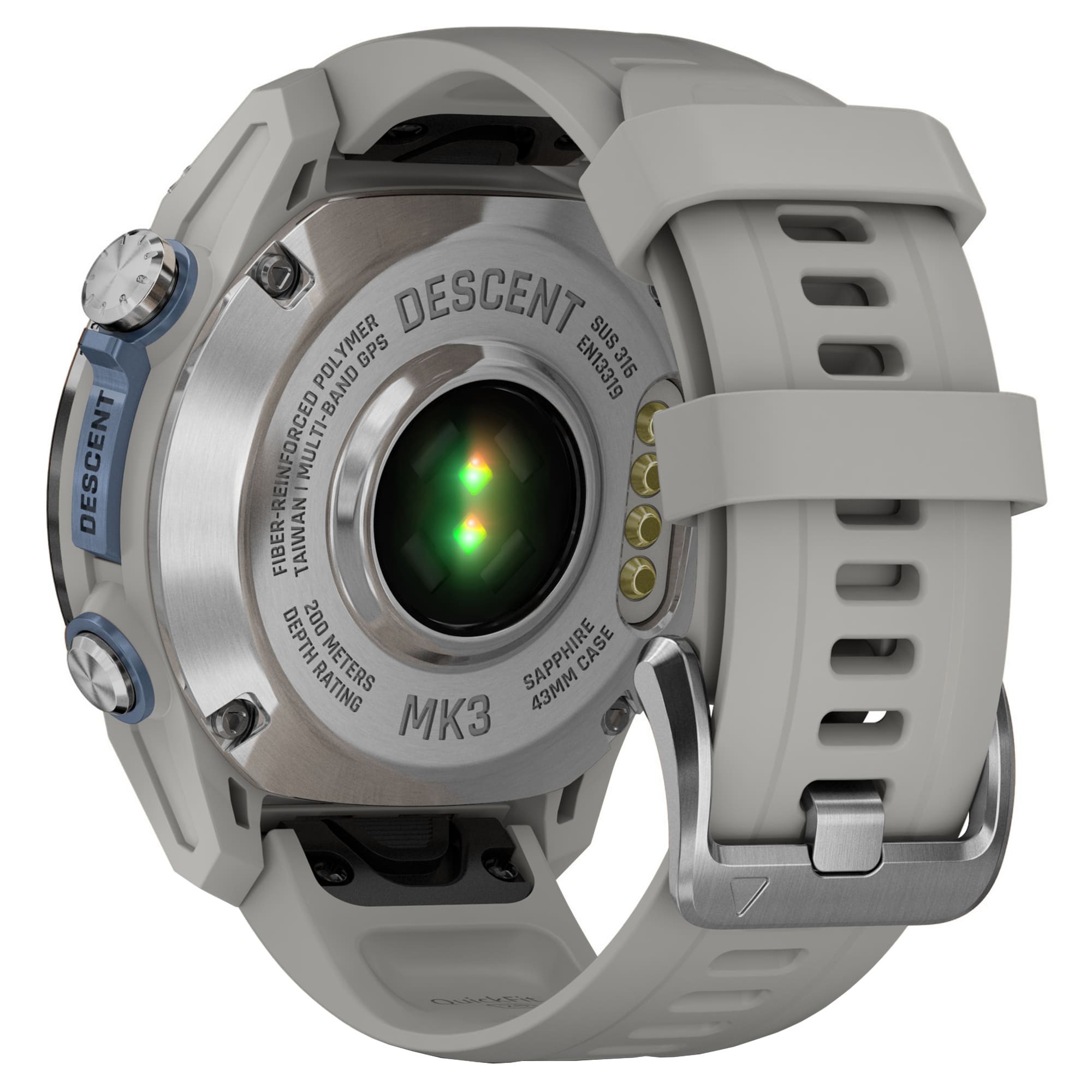 Дайвинг-компьютер Garmin Descent Mk3, 43 мм (Stainless Steel / нержавеющая сталь, Fog Gray Silicone Band / силиконовый ремешок туманно-серый) Дайвинг-компьютер Garmin Descent Mk3, 43 мм (Stainless Steel / нержавеющая сталь, Fog Gray Silicone Band / силиконовый ремешок туманно-серый)