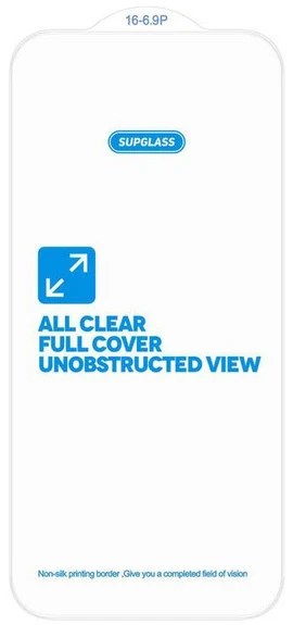 Защитное стекло безрамочное SuperGlass для Apple iPhone 16 Pro / 17 / 17 Pro