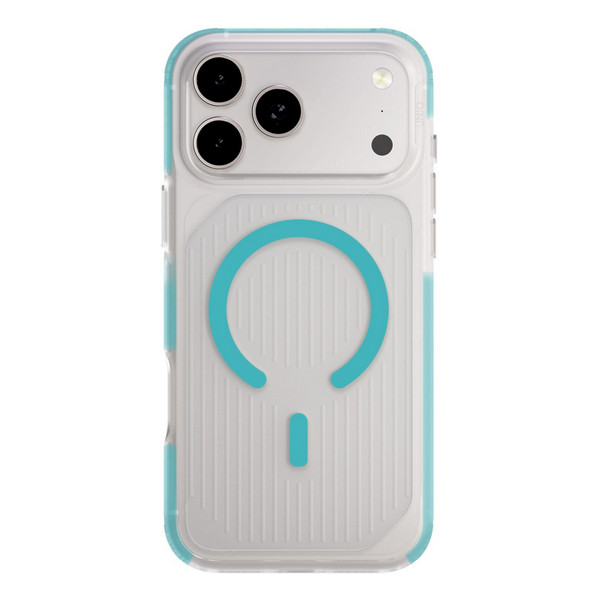 Чехол Uniq Combat Active для Apple iPhone 17 Pro, Frost Clear/Turquoise (матовый прозрачный/бирюзовый), MagSafe Чехол Uniq Combat Active для Apple iPhone 17 Pro, Frost Clear/Turquoise (матовый прозрачный/бирюзовый), MagSafe
