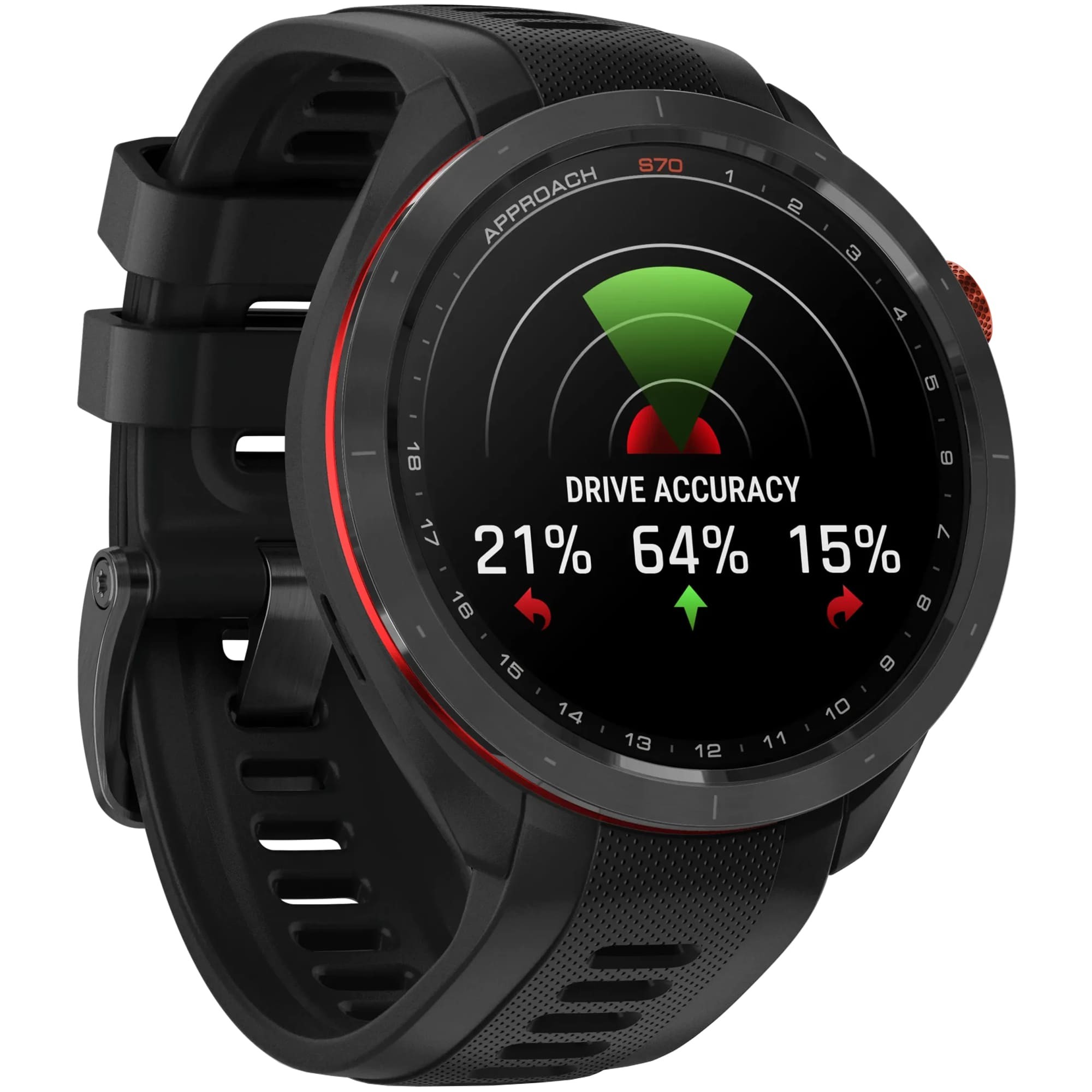 Спортивные часы Garmin Approach S70, 42 мм, Black (Черный)
