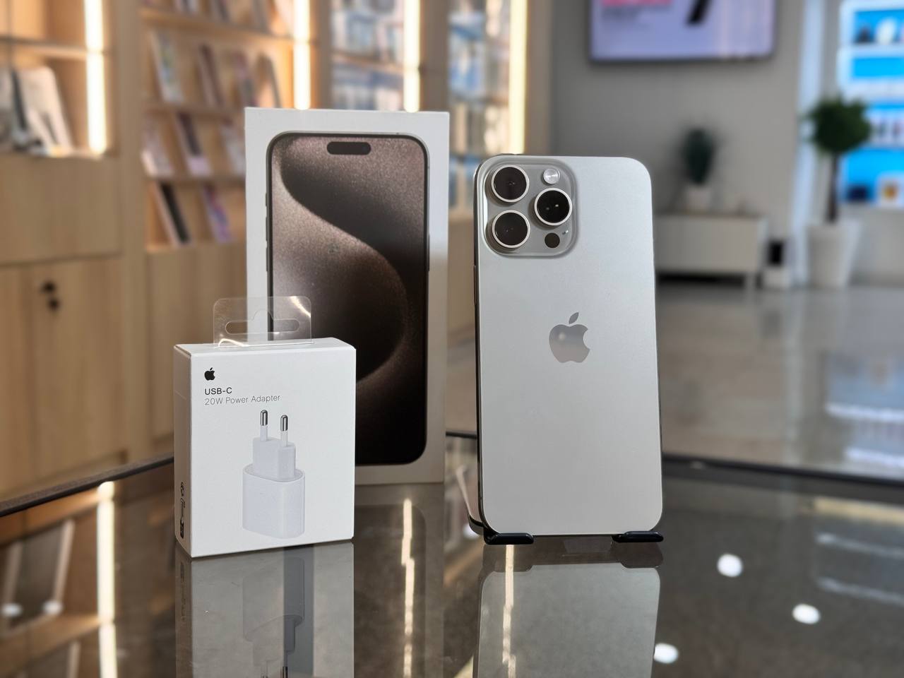 - Смартфон Apple iPhone 15 Pro Max, Натуральный титан, 1 ТБ / 4632*