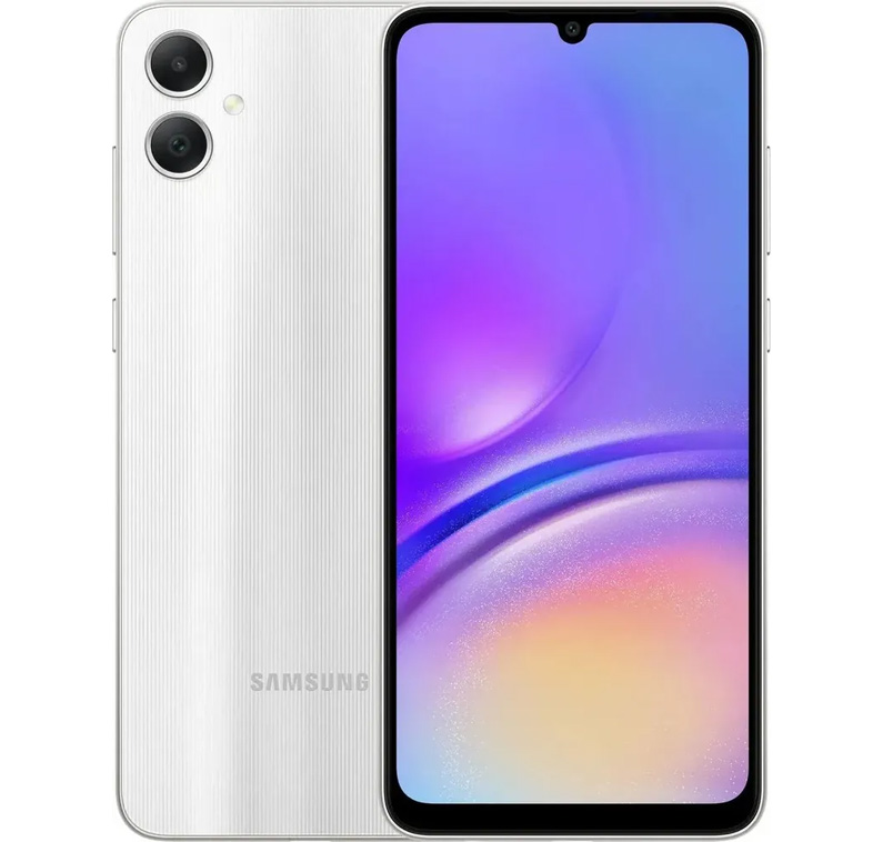 Смартфон Samsung Galaxy A05 4/128 ГБ, серебряный