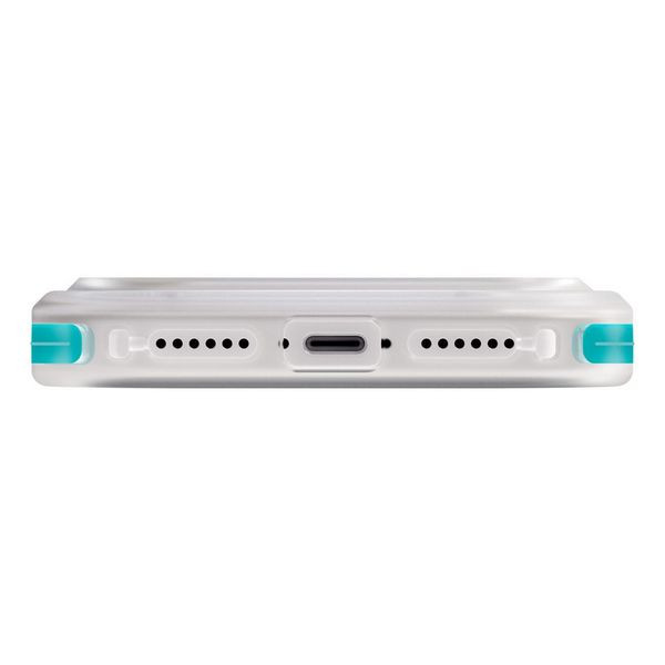 Чехол Uniq Combat Active для Apple iPhone 17 Pro, Frost Clear/Turquoise (матовый прозрачный/бирюзовый), MagSafe Чехол Uniq Combat Active для Apple iPhone 17 Pro, Frost Clear/Turquoise (матовый прозрачный/бирюзовый), MagSafe